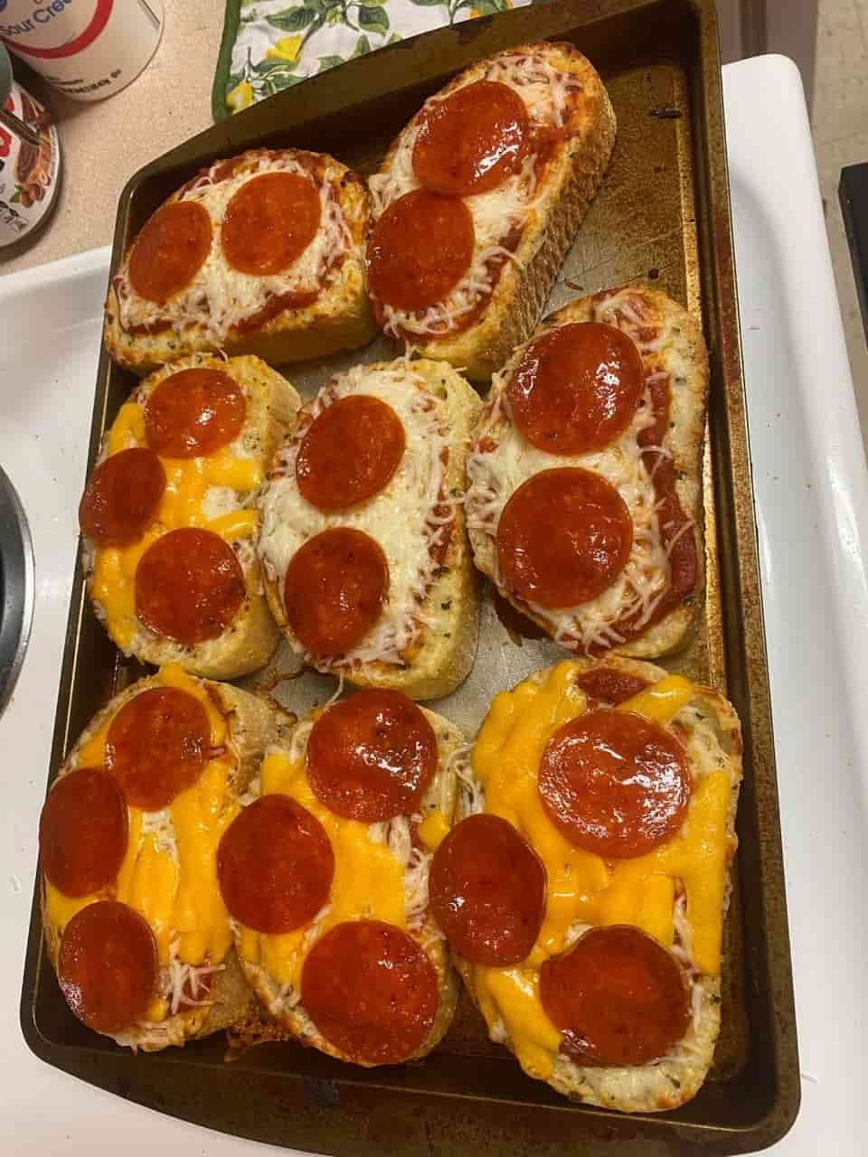 PIZZA WITH EASY GARLIC BREAD