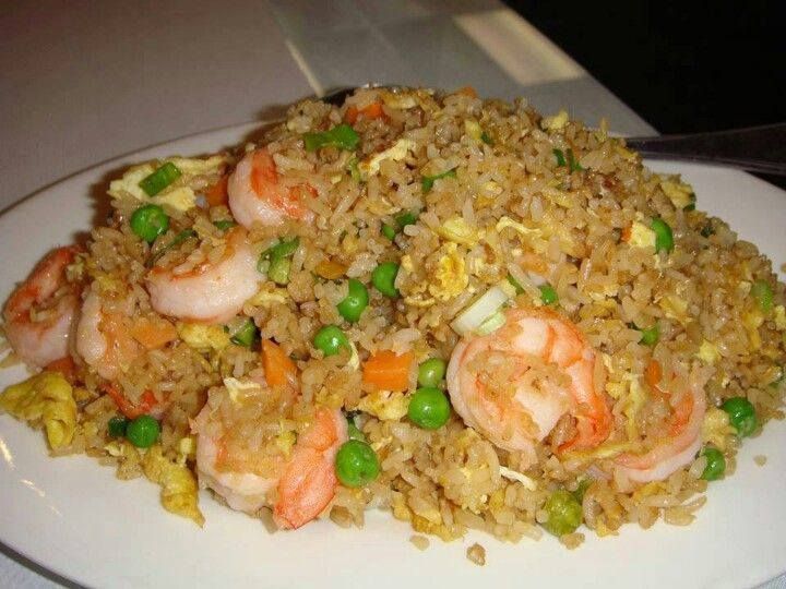 RICE WITH FRIED SHRIMP