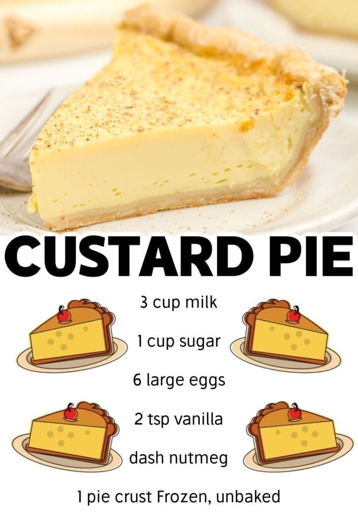 Traditional CUSTARD PIE