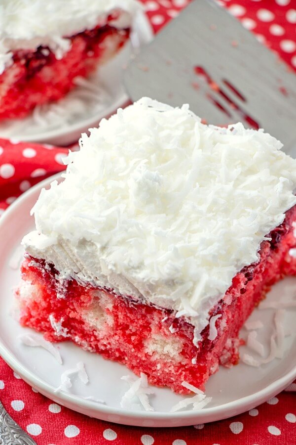 Raspberry Zinger Poke Cake