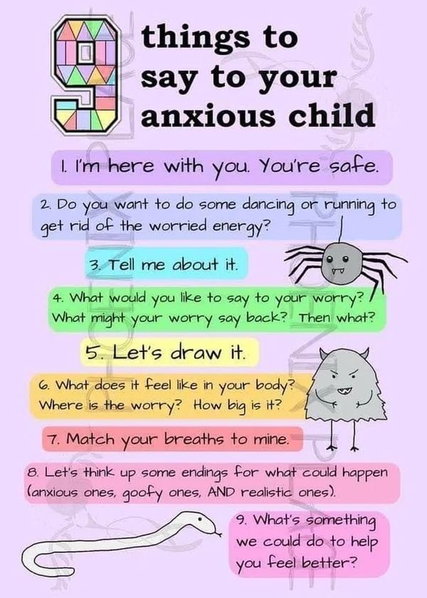 9 Things To Say To Your Anxious Child