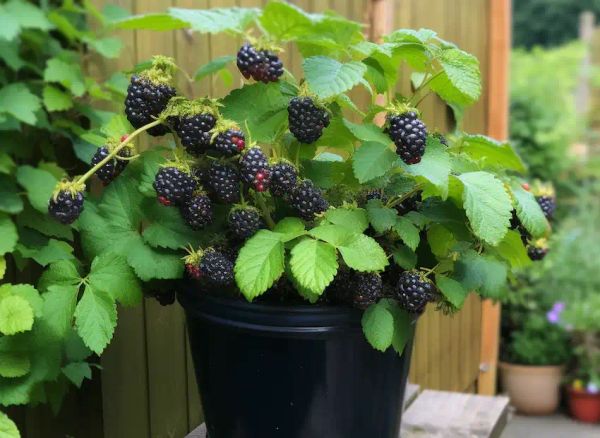 growing blackberry in a pot