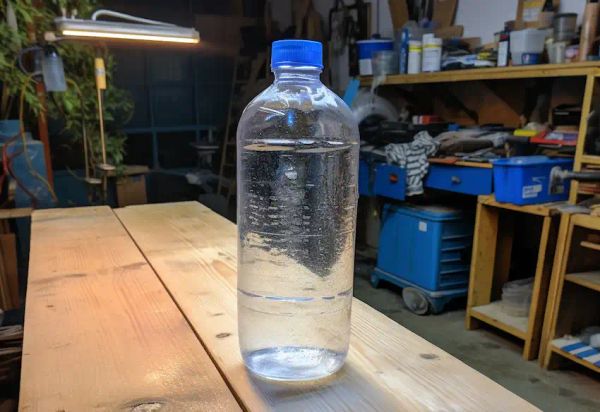 plastic bottle filled with water