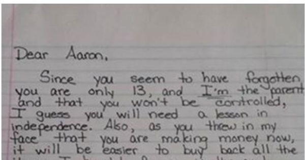 Teaching Children Responsibility: A Parent’s Genius Letter Goes Viral