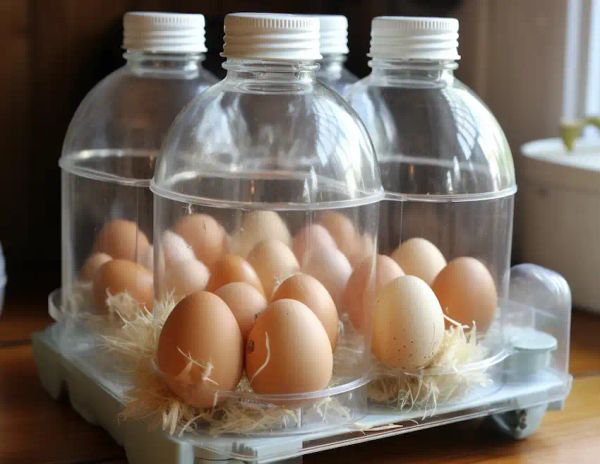 homemade egg incubator using a water bottle 1