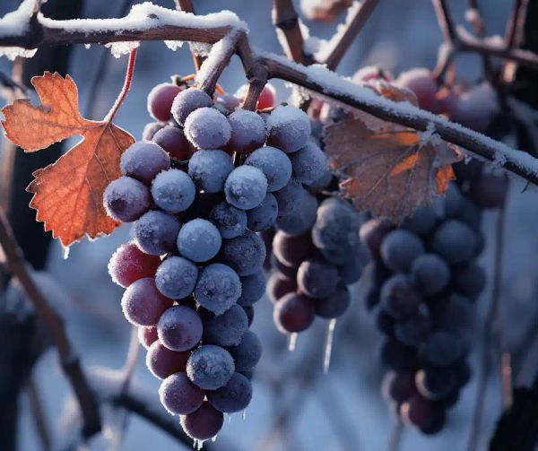 grape vines in winter