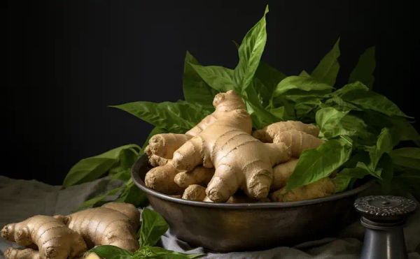 Ginger in a bowl