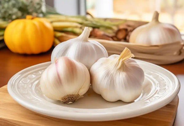 garlic on a plate