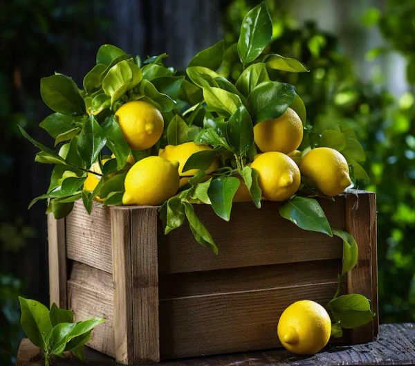 crate with lemon