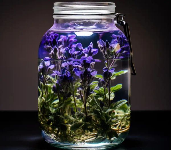 jar with prunella vulgaris syrup