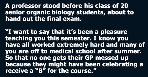 Biology Professor Offers a Surprise Opportunity to Seniors