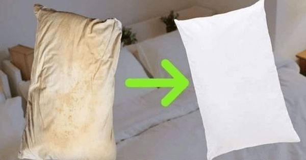 How to clean dirty bed pillows to leave them white and smelling sweet