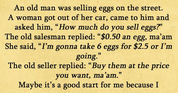 The Lesson from the Egg Seller