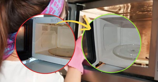 MICROWAVE, FEW KNOW HOW TO CLEAN IT: JUST A CLOTH AND 1 INGREDIENT.