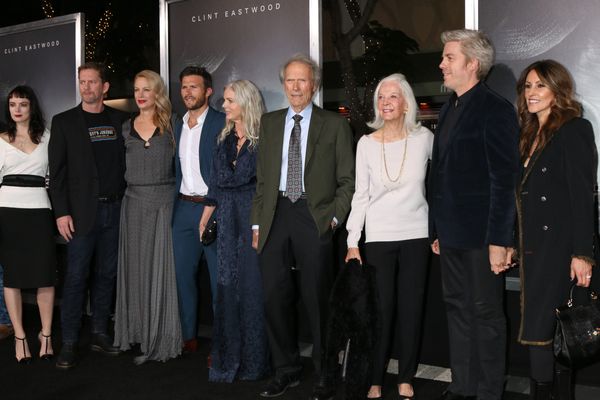Clint Eastwood and Christina with his children and ex-wife