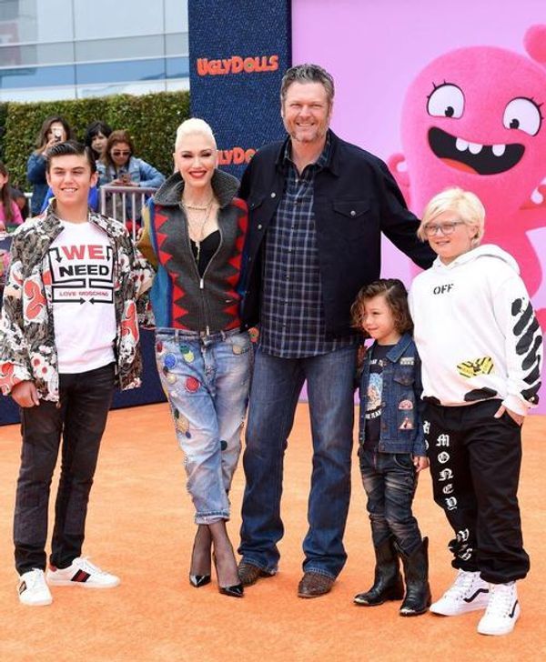Gwen Stefani, Blake Shelton, and their children