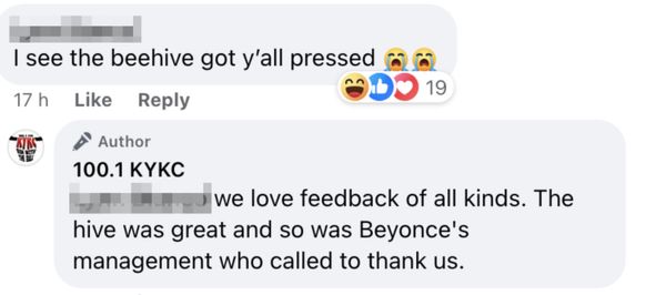 "we love feedback of all kinds."