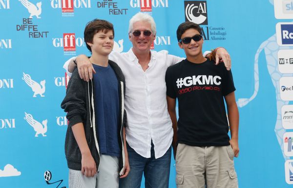 Richard Gere and his son Homer and a nephew at the Giffoni Film Festival in 2014 in Italy. | Source: Getty Images