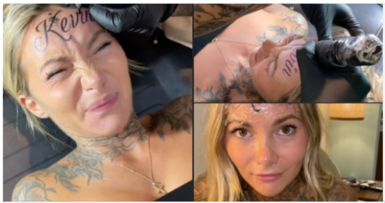 Woman Defends Face Tattoo of Boyfriend’s Name: A Bold Expression of Love