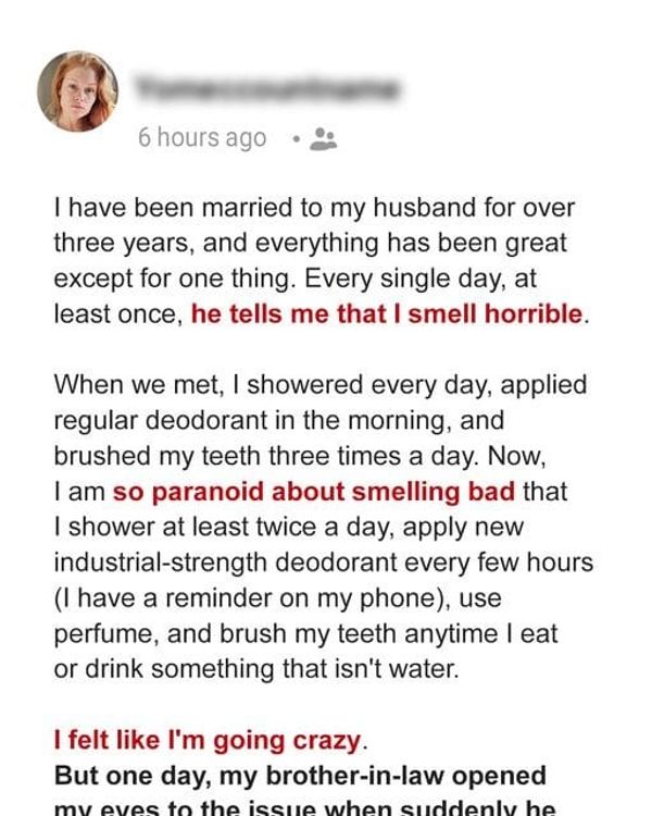 My Husband Wouldn’t Stop Telling Me That I Smelled Horrible – I Found Out Why and Made Him Regret It