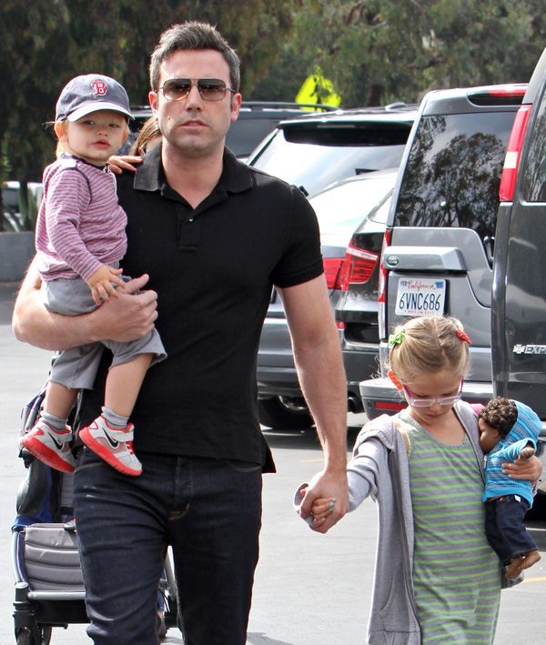 Ben Affleck, his children, and Jennifer Garner in Los Angeles, California