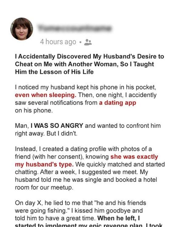 I Accidentally Discovered My Husband’s Desire to Cheat on Me