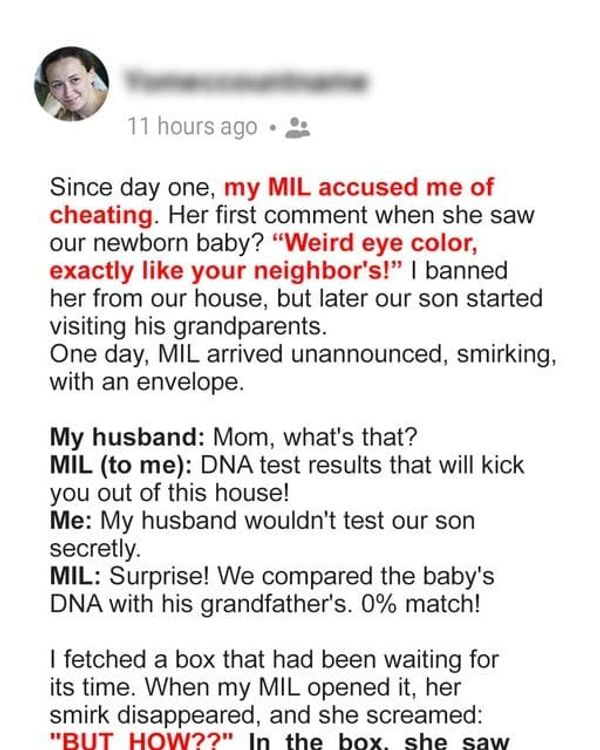 My MIL Secretly Did a DNA Test on My Child and Was Horrified By the Truth It Revealed