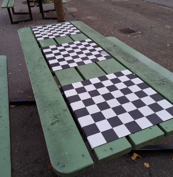 Chessboards in parks