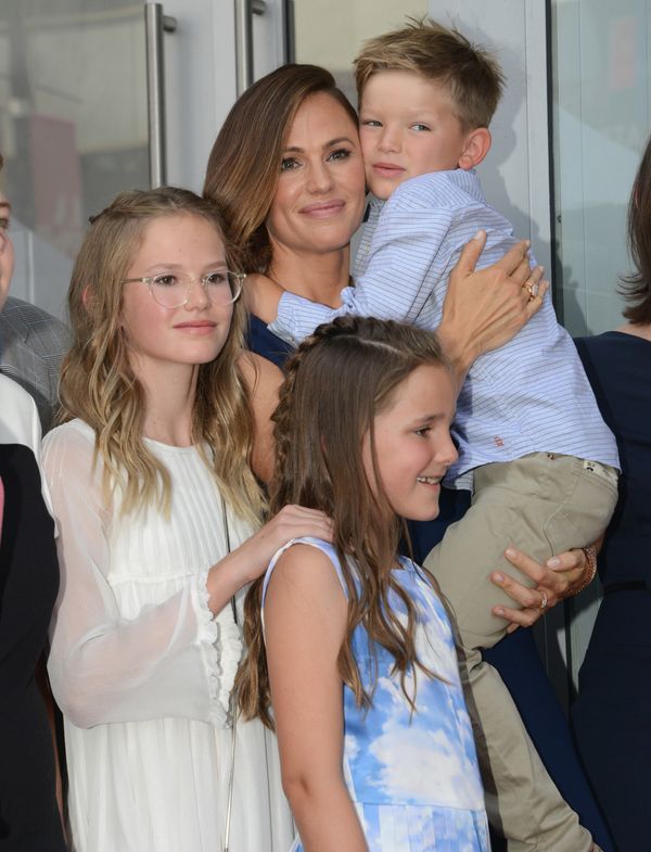 Ben Affleck, Jennifer Garner, and their children at Jennifer Garner's Hollywood Walk of Fame star ceremony