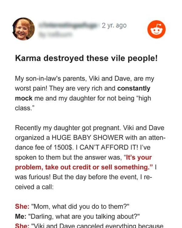 My Son-in-Law’s Parents Often Mocked Me and My Daughter for Not Being ‘High Class’ – They Finally Felt Huge Karma Blow