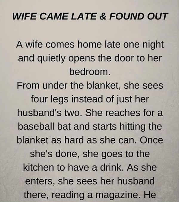 Wife Came Late