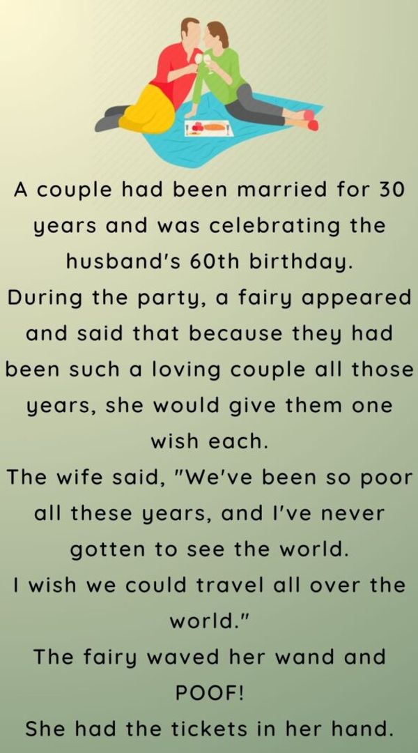 A couple had been married for 30 years