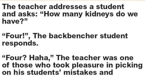 The Funny Exchange Between a Teacher and a Student