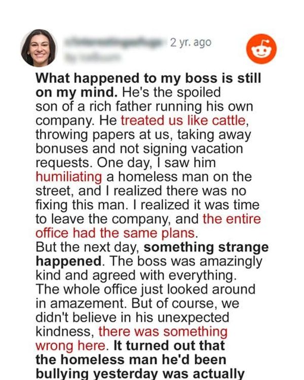 Rude Boss Insults a Beggar Outside the Office, Gets a Lesson in Compassion