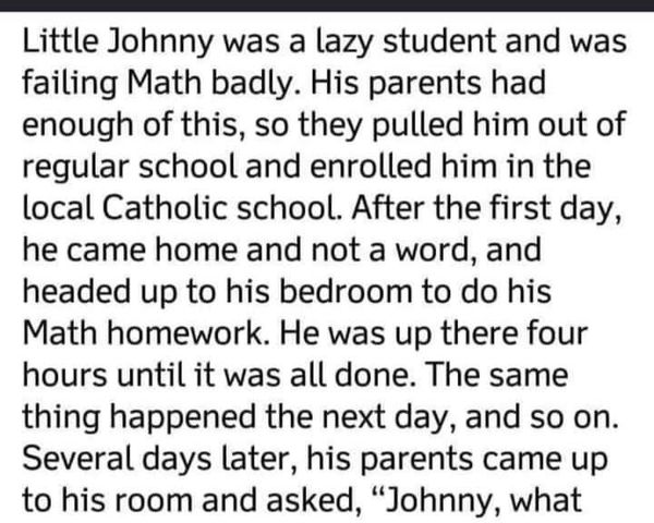 NEW – Little Johnny Was a Lazy Student…