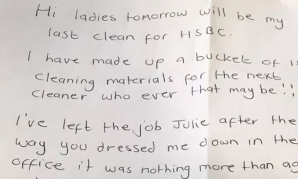 Julie's resignation letter