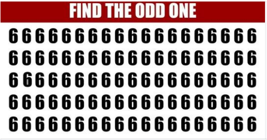 Let’s Test Your Vision – Find the Odd Letter and Number!