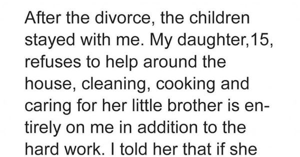 Spoiled daughter refuses to help her exhausted single mom, soon learns a cautionary lesson