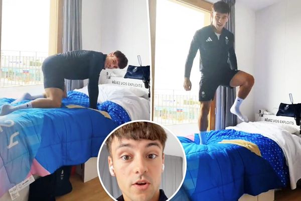 Olympic diver Tom Daley and more show off cardboard ‘anti-sex’ beds as athletes arrive in Paris