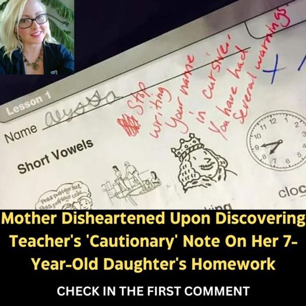 Mom Upset After Finding Teacher’s ‘Warning’ Message On Her 7-Year-Old Daughter’s