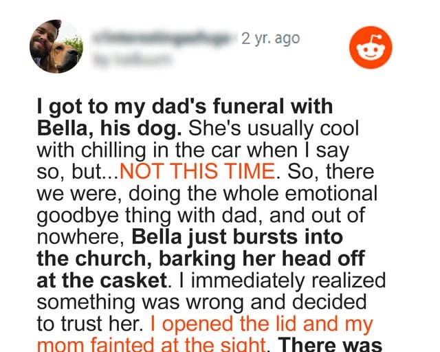 Dog Barks at Coffin during Funeral, Suspicious Son Opens It and Finds It Empty