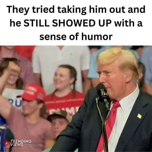 Trump had crowd cracking up after joke