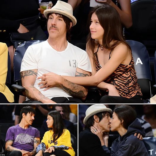 Red Hоt Chili Peppers’ Anthony Kiedis, at 51, engaging in public display of affection while watching NBA with girlfriend Helena, 19