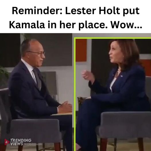 Lester Holt put Kamala Harris in her place