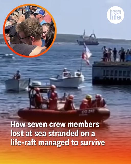 How seven crew members lost at sea stranded on a life-raft managed to survive