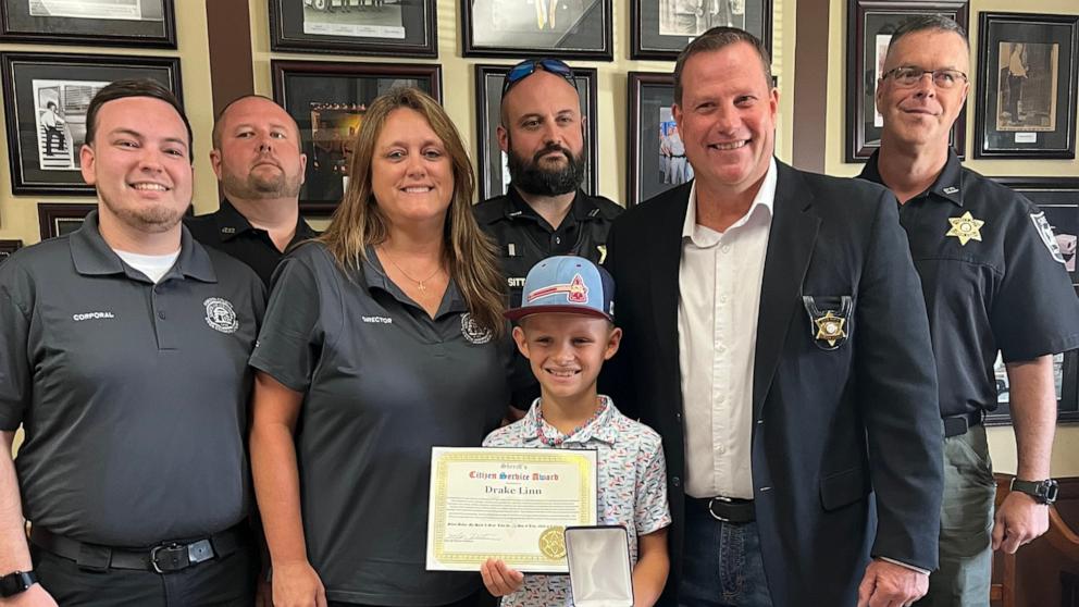 10-year-old honored for driving car to safety after grandfather passes out