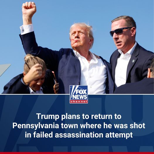 Trump announces plan to hold rally in Pennsylvania town of failed assassination attempt