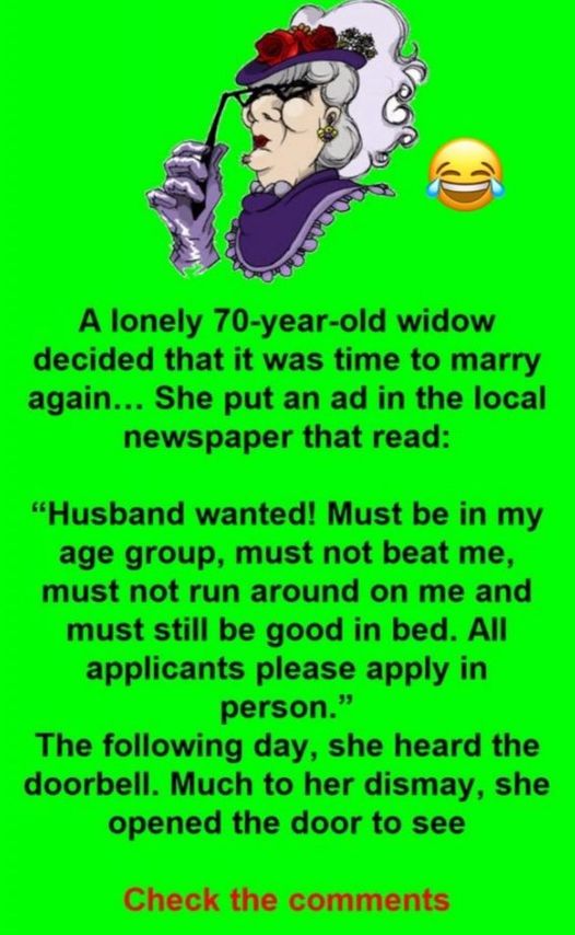 70-Year-Old Widow Posts A Newspaper Ad To Find A Husband