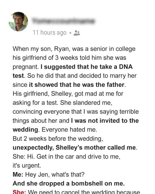 I Had My Son Do a DNA Test Which Confirmed Paternity, but Then His Fiancée’s Mother Called and Left Me Totally Shocked