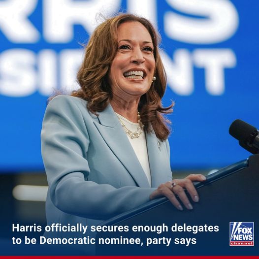 Harris Secures Enough Delegates to Be Democratic Nominee, Party Says